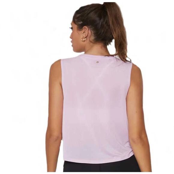 Spiritual Gangster Cropped Muscle Tank Size Small Choose Happiness Lavender NWT - Picture 2 of 16